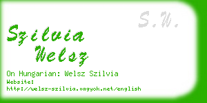 szilvia welsz business card